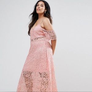 Pink Corded Lace Dress
